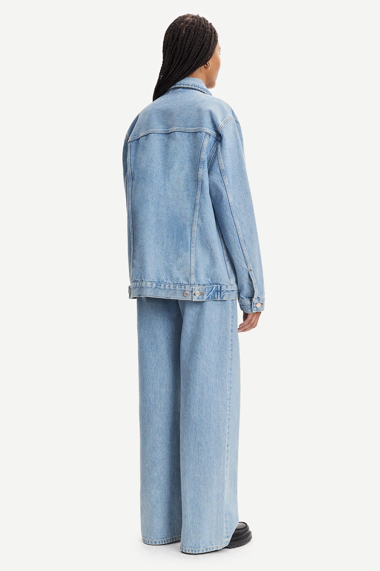 Veste en jean oversize bleu clair en coton bio - nicole vintage legacy