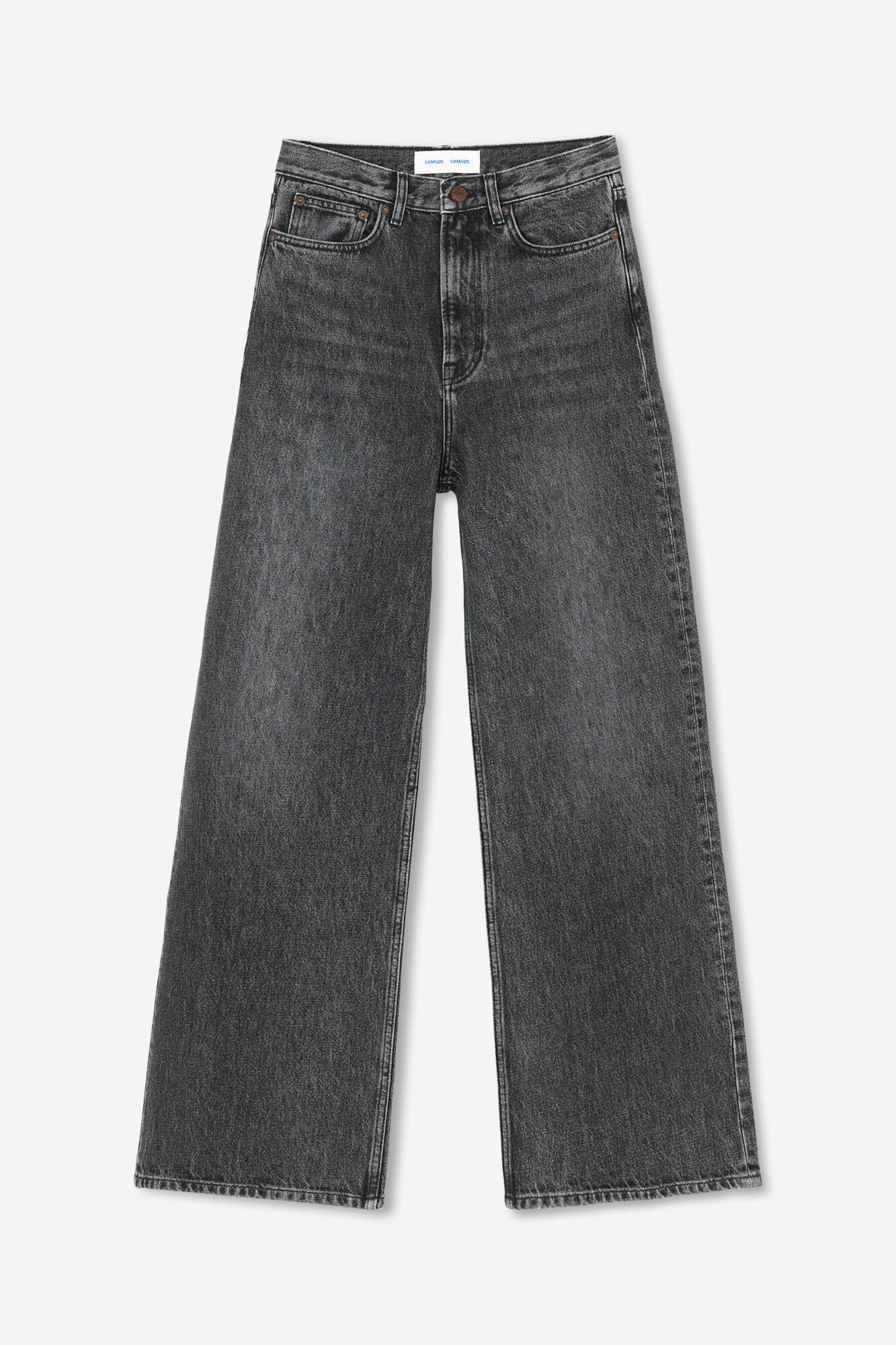 Jean ample gris délavé en coton bio et chanvre - rebecca jeans northern sky