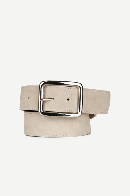 Ceinture beige en cuir certifié - ibbi belt brown rice
