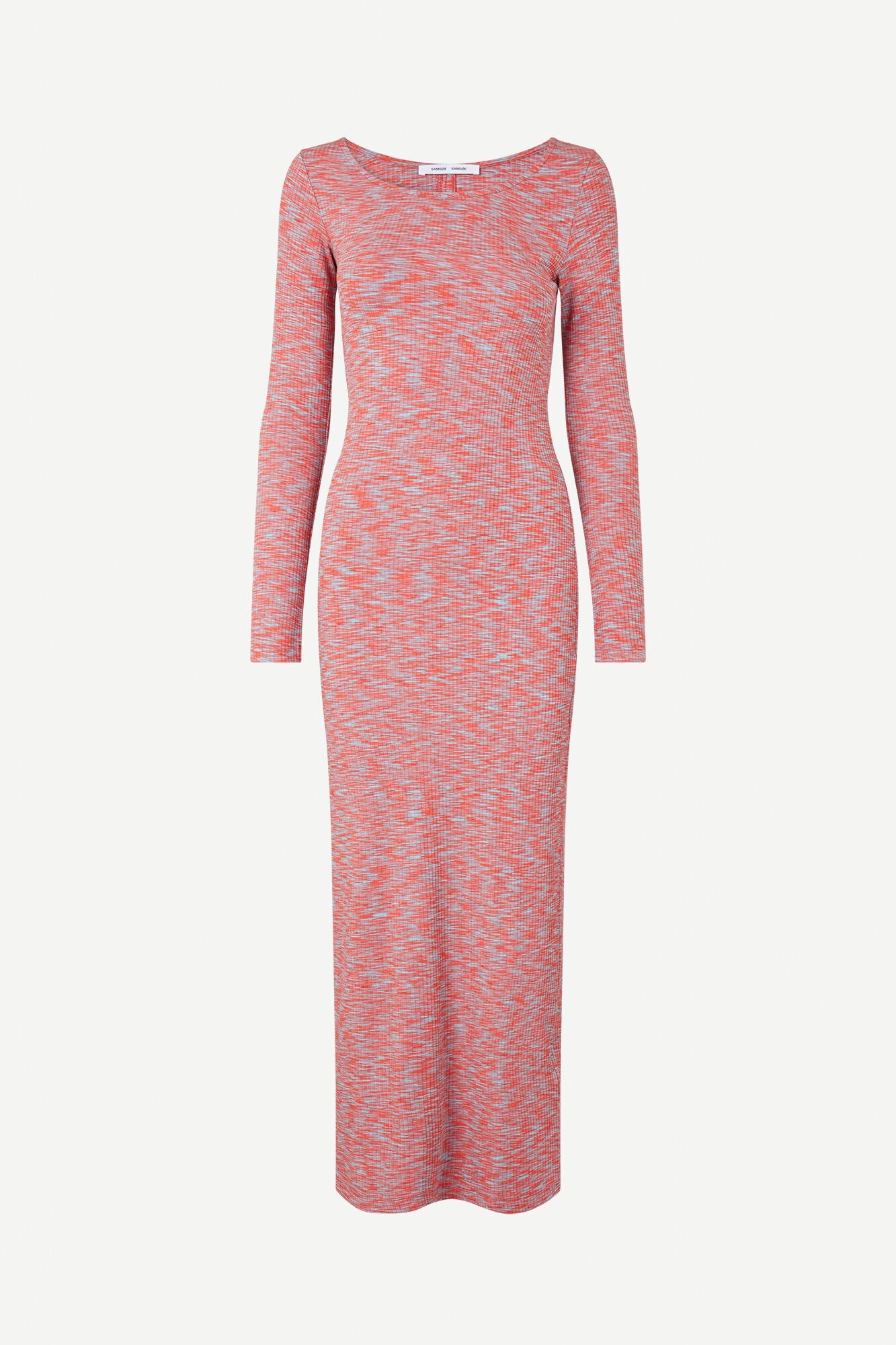 Robe moulante à motifs en viscose ecovero - kelly long dress blue space dye