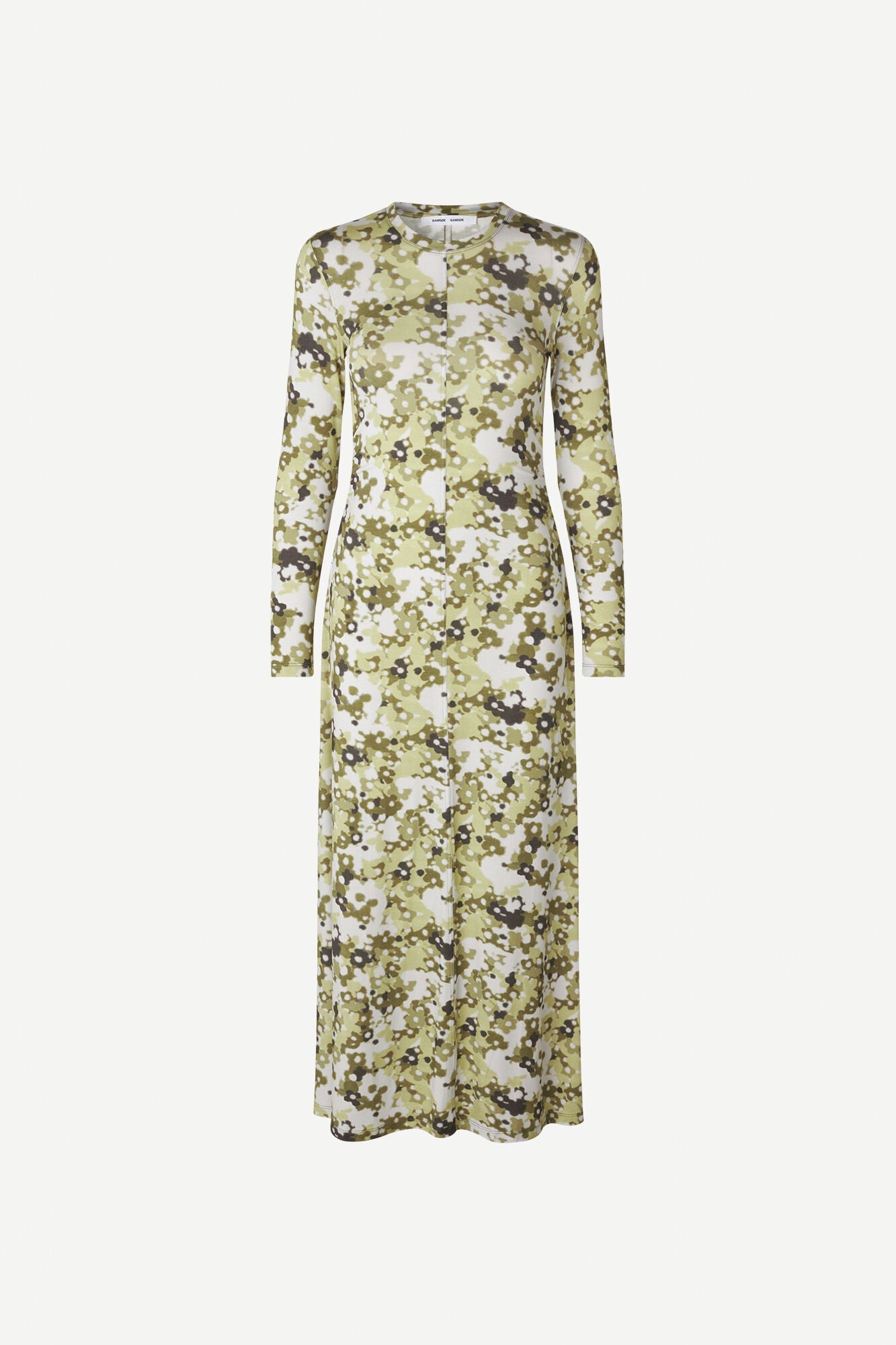Robe longue à motifs floraux verts en tencel - rosie dress camo