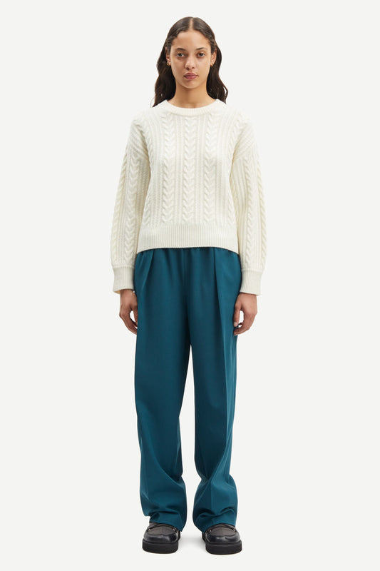 Pantalon ample en recyclé et ecovero | bleu turquoise "julia trousers atlantic deep"