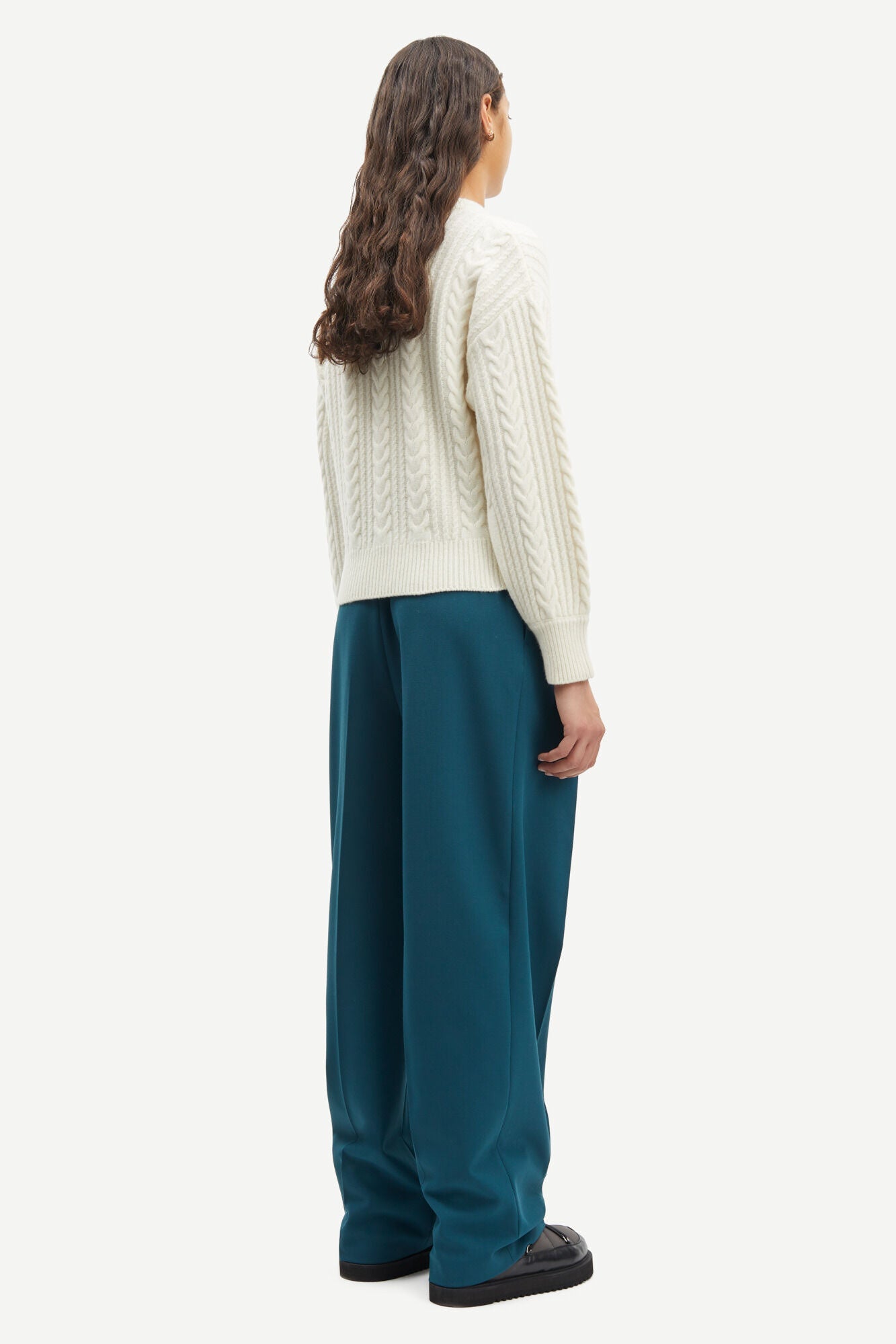 Pantalon ample en recyclé et ecovero | bleu turquoise "julia trousers atlantic deep"