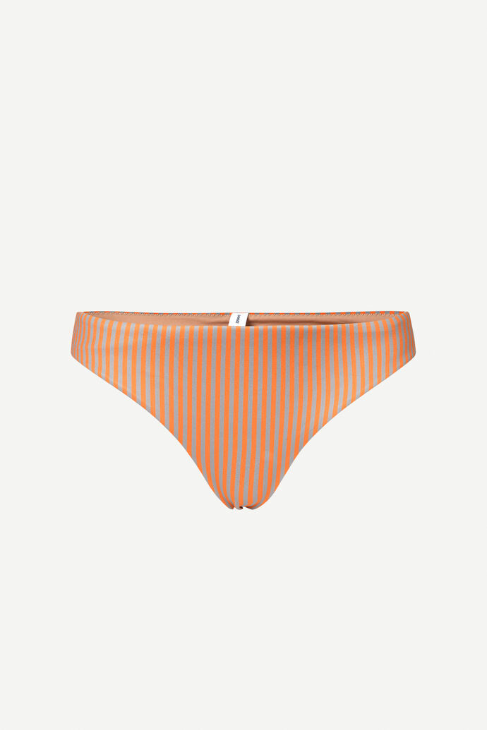 Bas de maillot rayé orange en recyclé - leah bottom - orange st.