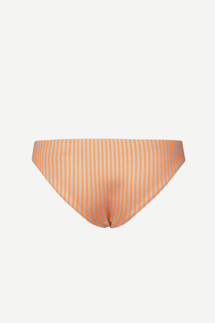 Bas de maillot rayé orange en recyclé - leah bottom - orange st.