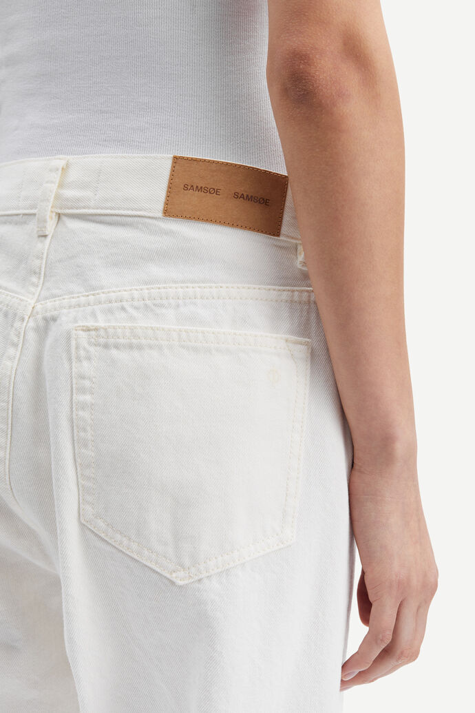 Jean droit blanc en coton bio - susan jeans ecru