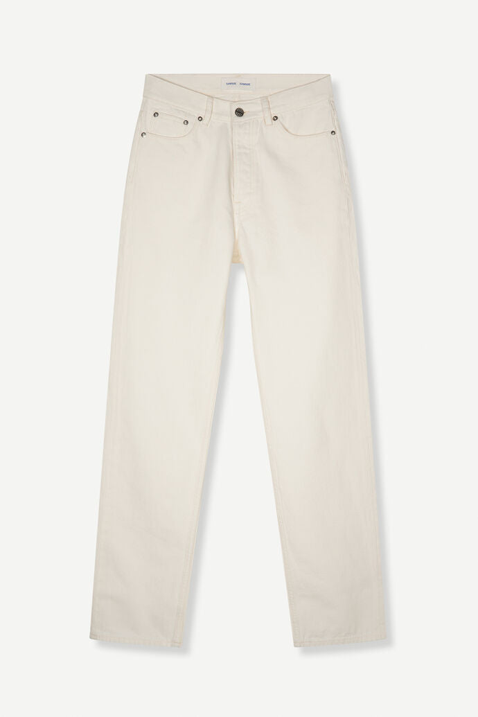Jean droit blanc en coton bio - susan jeans ecru