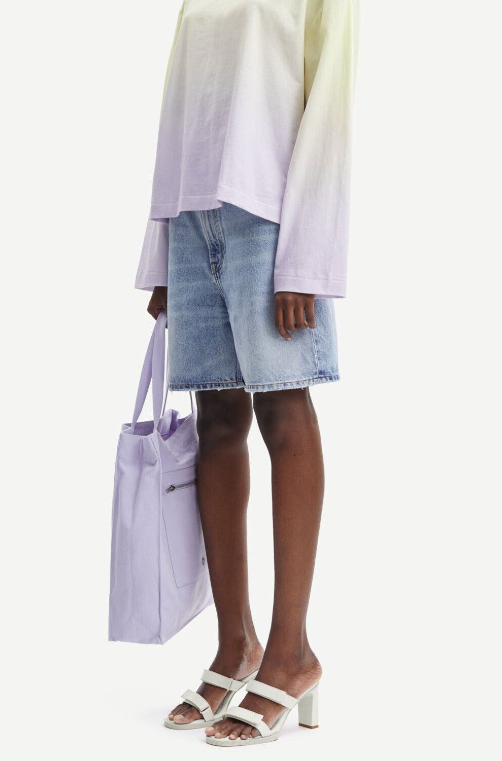 Short en jean en coton bio et recyclé | Bleu délavé "shelly shorts light heritage"