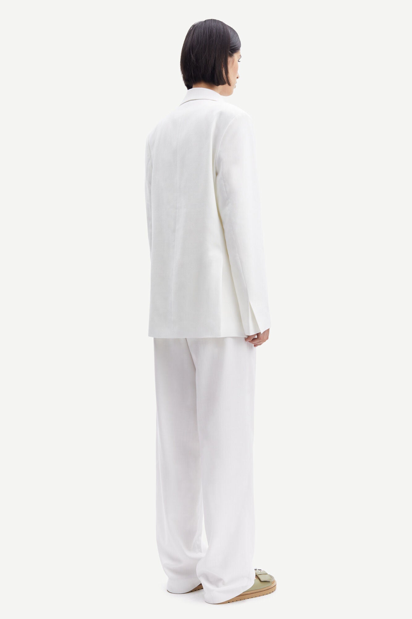 Pantalon ample en ecovero | Blanc "luzy trousers clear cream"
