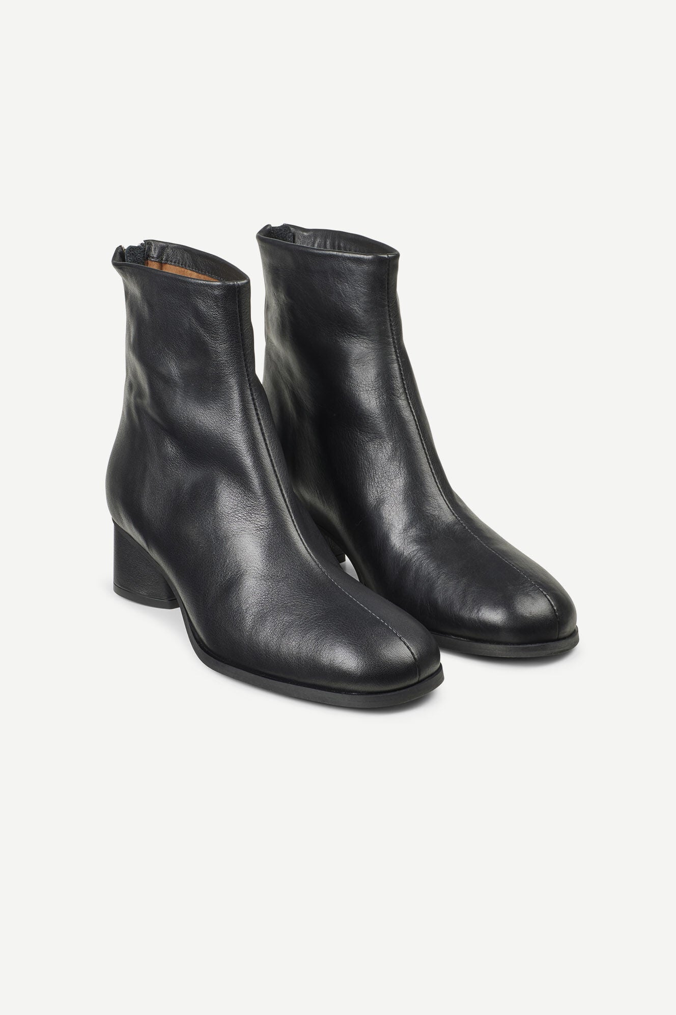 Bottines à talons en cuir certifié | Noir "emma boots low 14862"