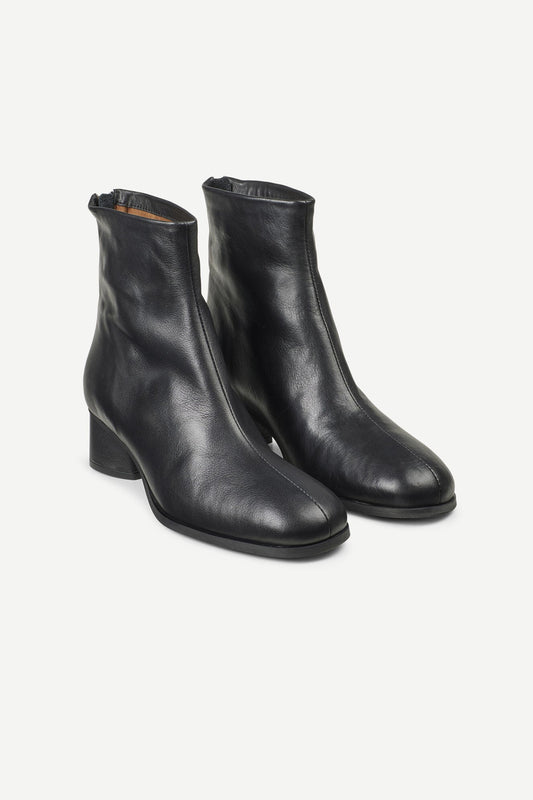 Bottines à talons en cuir certifié | Noir "emma boots low 14862"