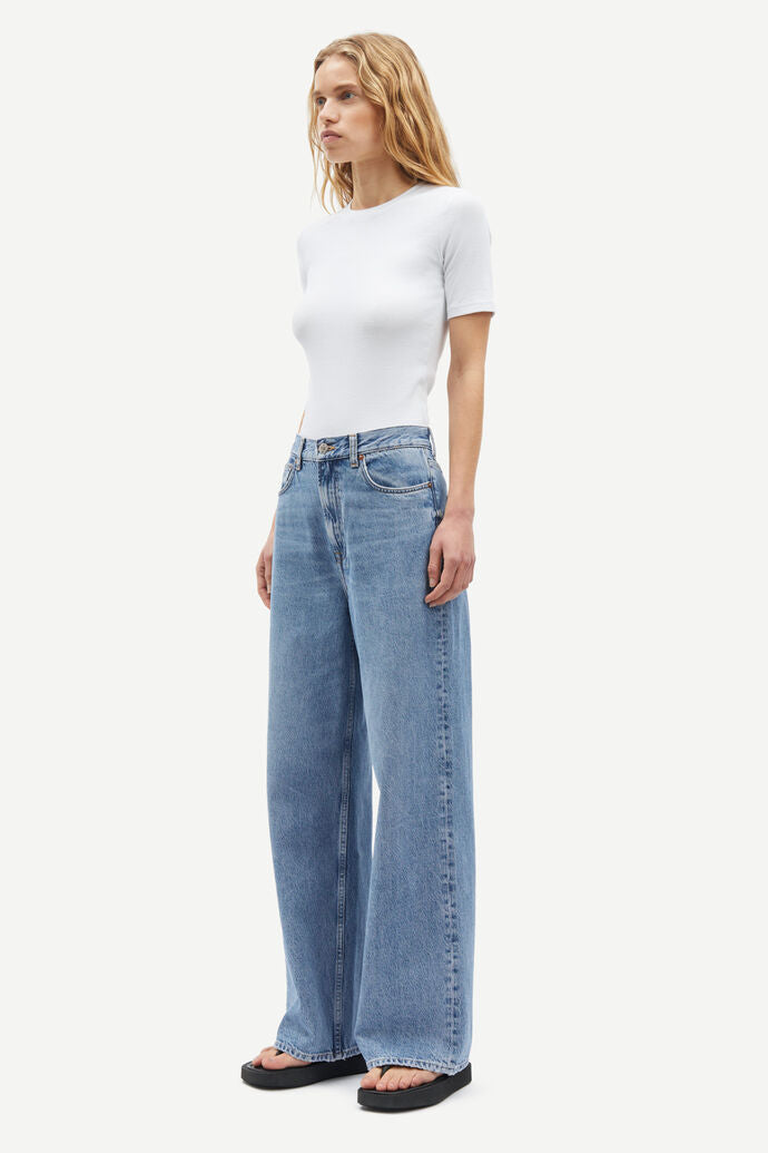 Jean évasé en coton bio | bleu "rebecca jeans 15060 blue moon"