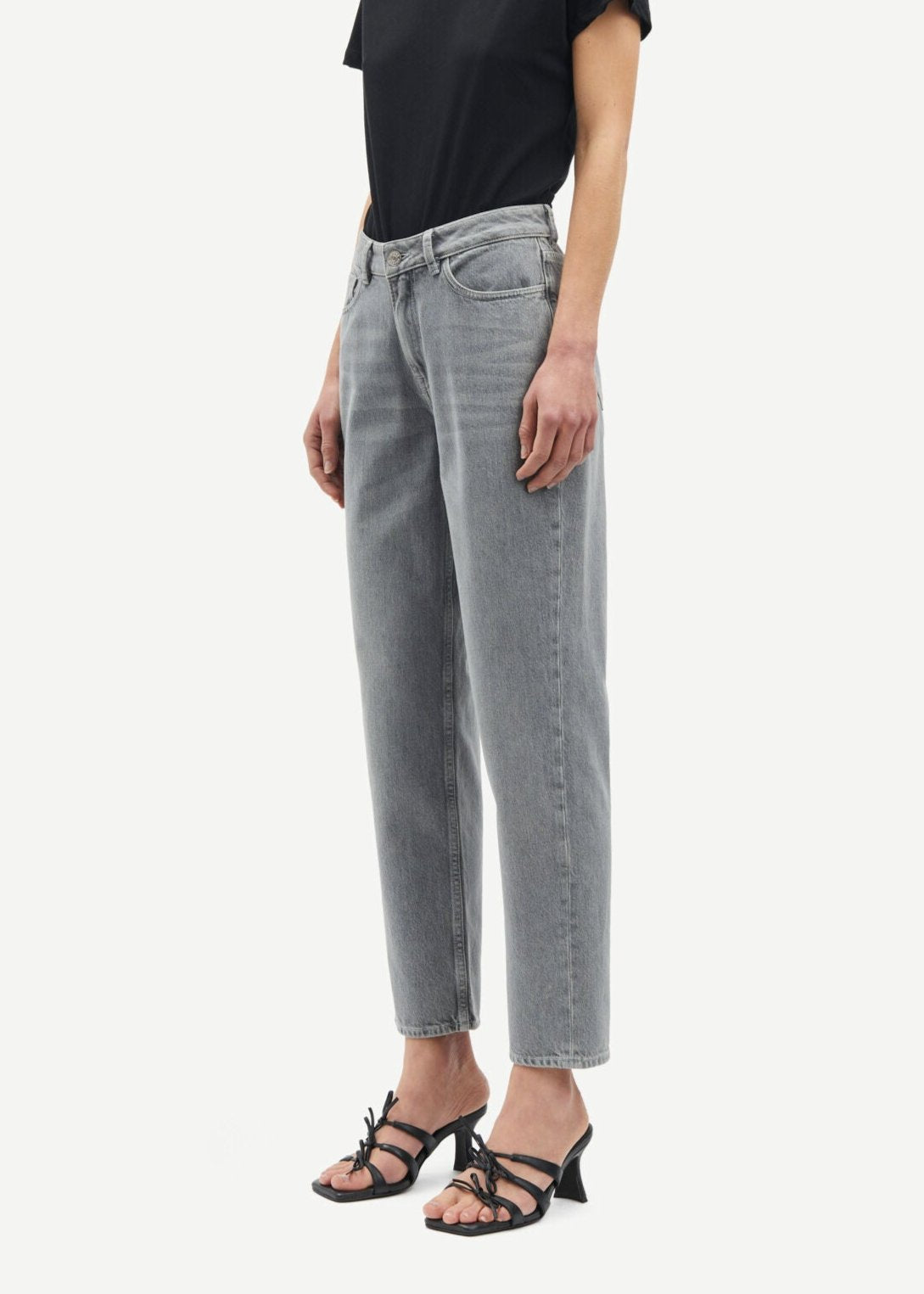 Jean droit en coton bio | gris "marianne jeans 15061 mist"