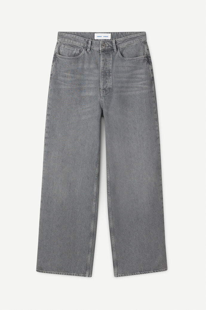 Jean droit large en coton bio et recyclé | Gris "shelly jeans mist"