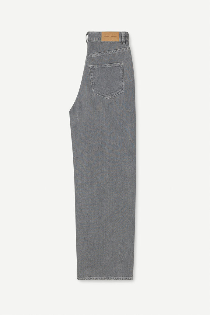 Jean droit large en coton bio et recyclé | Gris "shelly jeans mist"