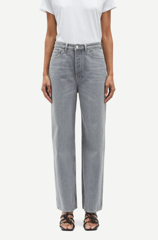 Jean droit large en coton bio et recyclé | Gris "shelly jeans mist"
