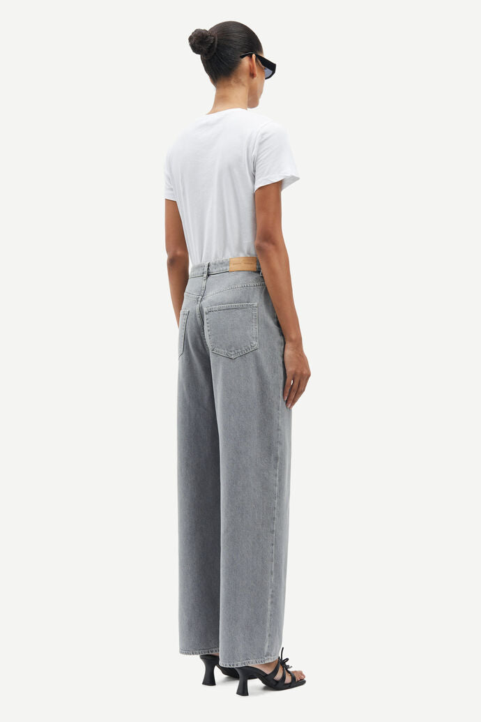 Jean droit large en coton bio et recyclé | Gris "shelly jeans mist"