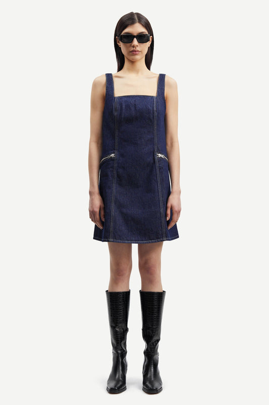 Robe en jean en coton bio | Jean "gaga dress dark lake"