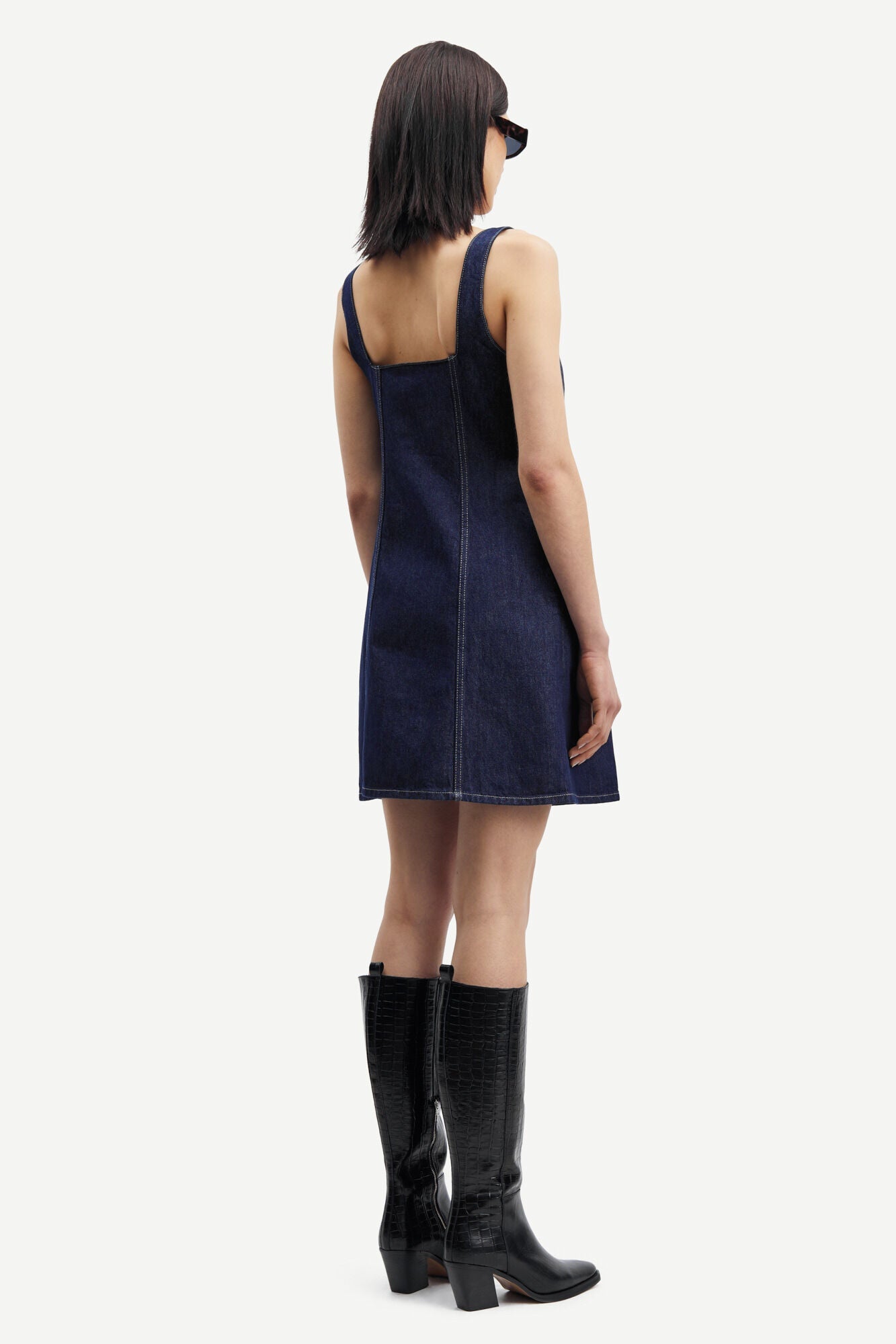 Robe en jean en coton bio | Jean "gaga dress dark lake"
