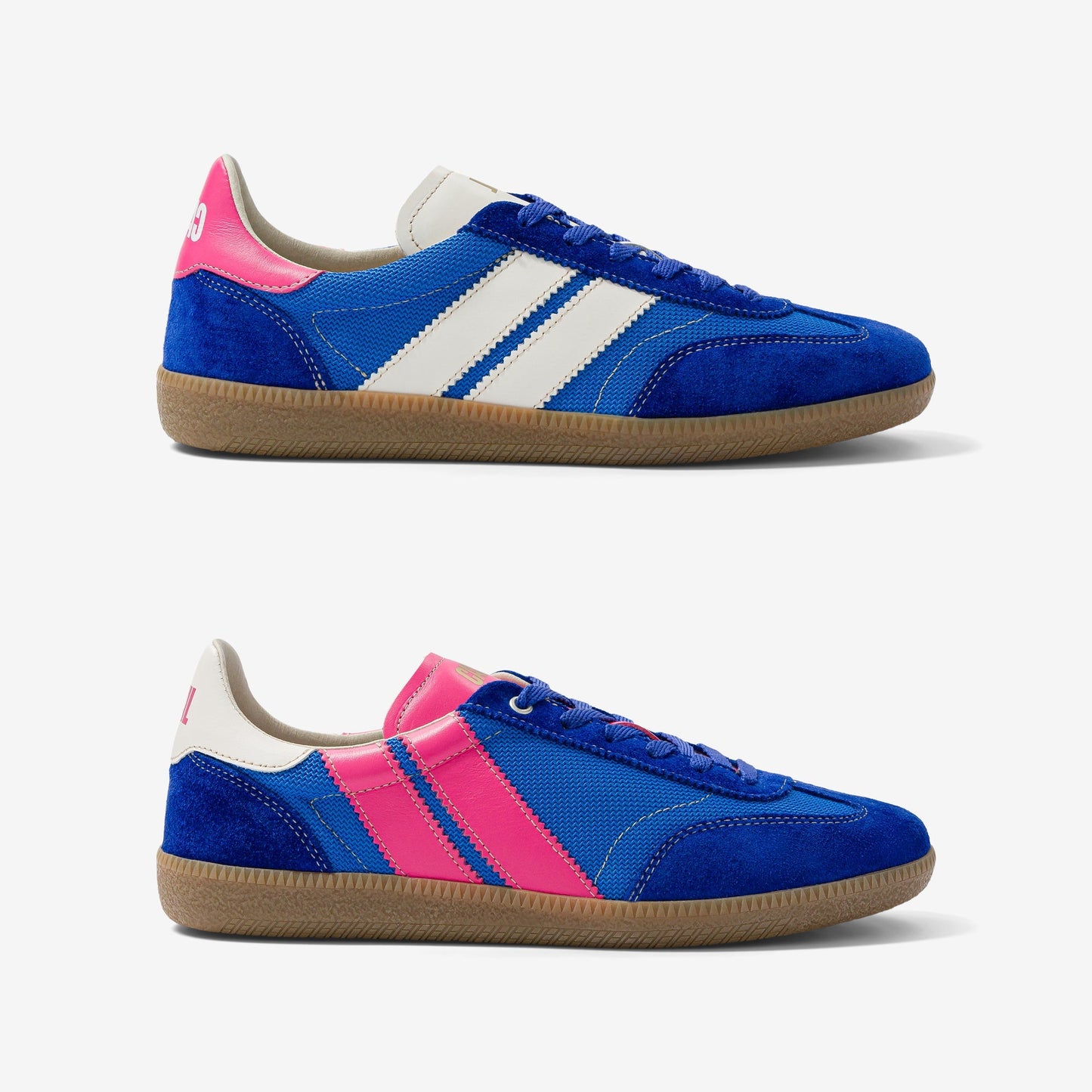 Baskets en cuir certifié | bleu "flash kiss"