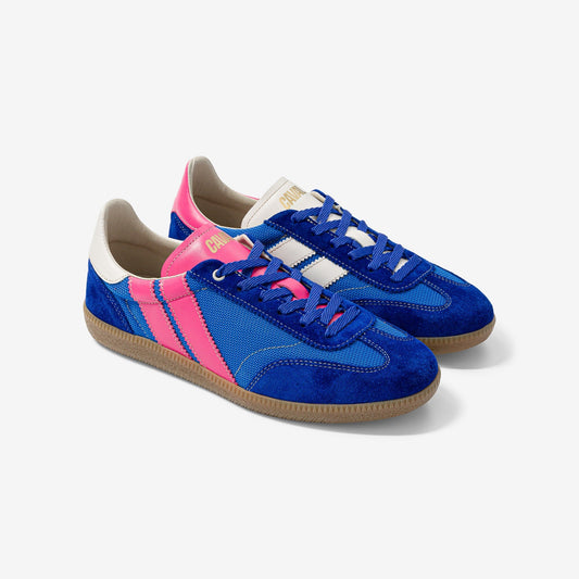 Baskets en cuir certifié | bleu "flash kiss"