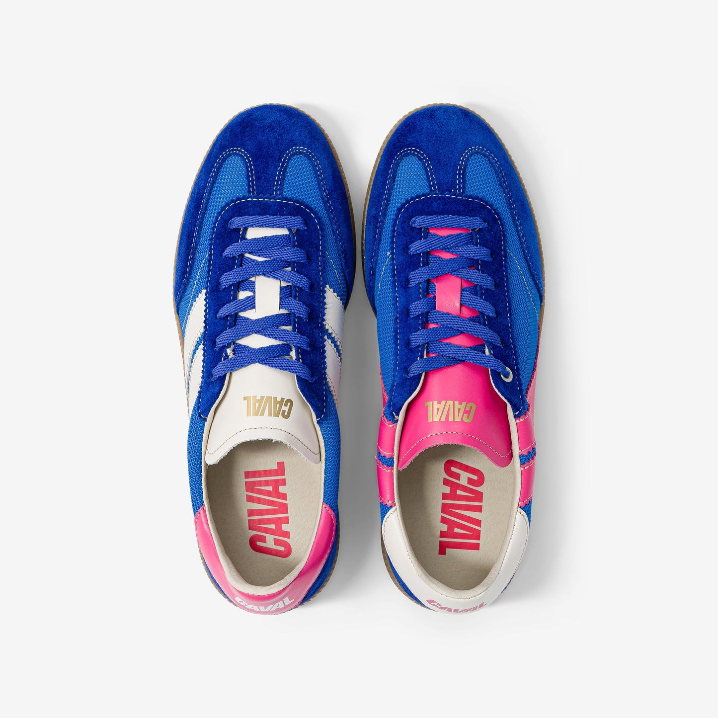 Baskets en cuir certifié | bleu "flash kiss"