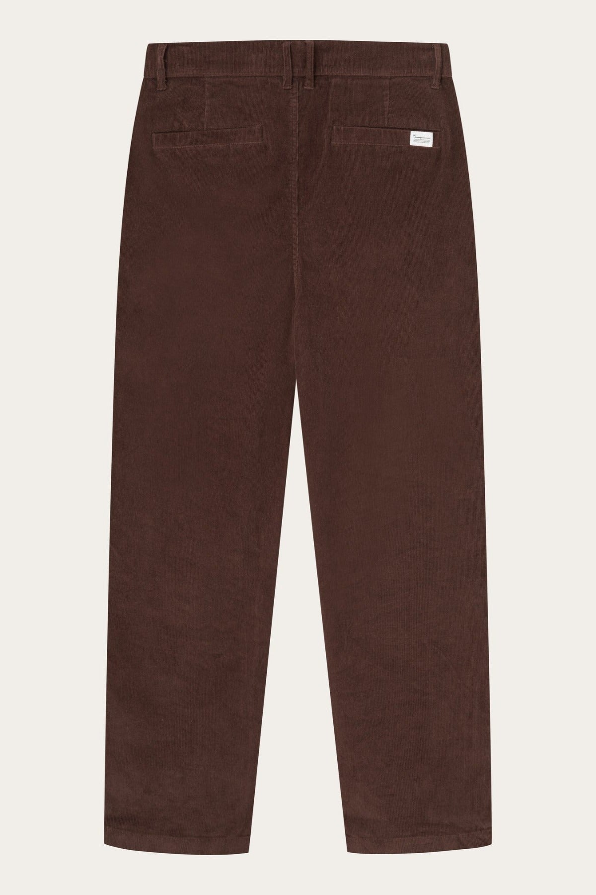 Pantalon ample en velours de coton bio | Acajou "flint wide corduroy chino deep mahogany"