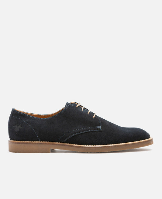 Derbies en croûte de velours certifiée | marine "folk 5 marine"