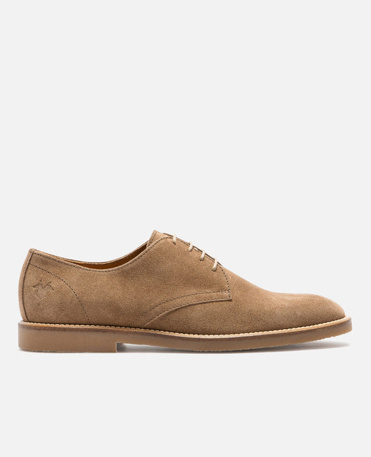 Derbies en croûte de velours certifiée | marron "folk 5 cognac"