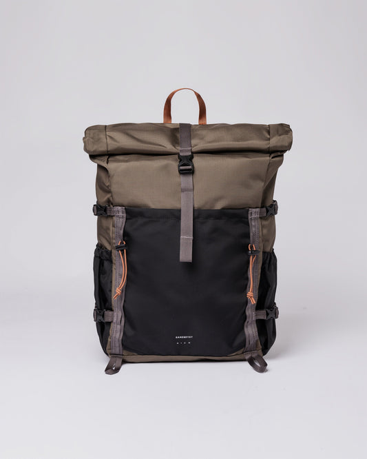 Sac à dos rolltop imperméable en recyclé | Noir et marron "forest hike multi brown"