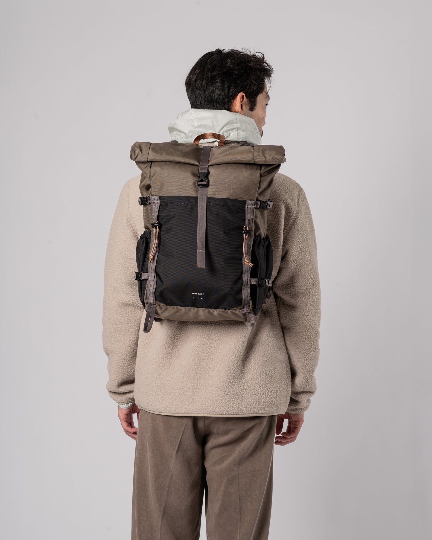 Sac à dos rolltop imperméable en recyclé | Noir et marron "forest hike multi brown"