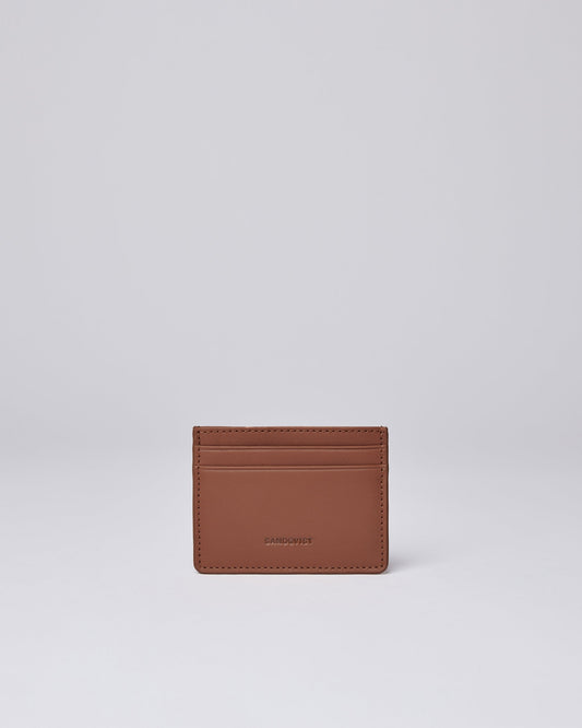 Porte carte en cuir certifié | marron "fred brown"