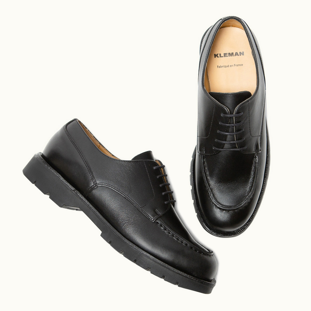 Derbies made in France en cuir certifié | Noir "frodan noir"