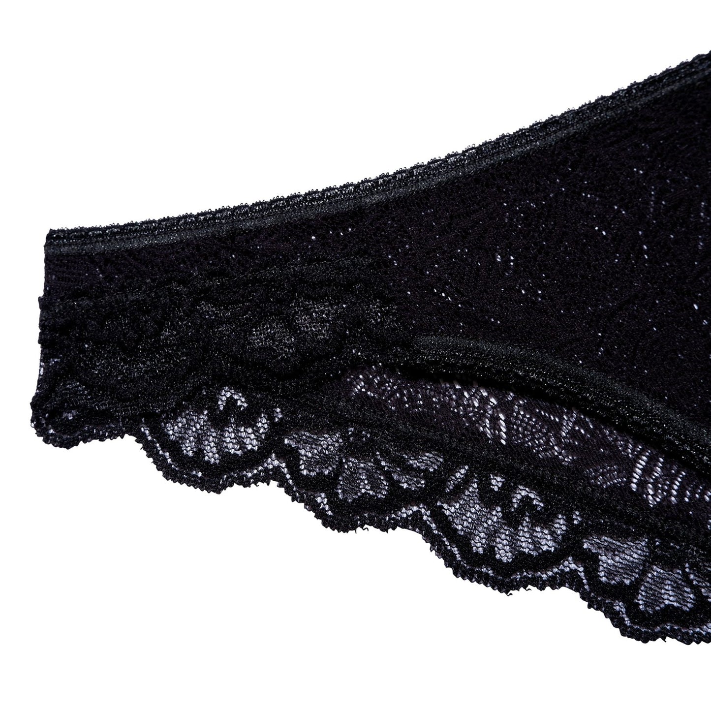 Culotte noire en dentelle recyclée - fabienne
