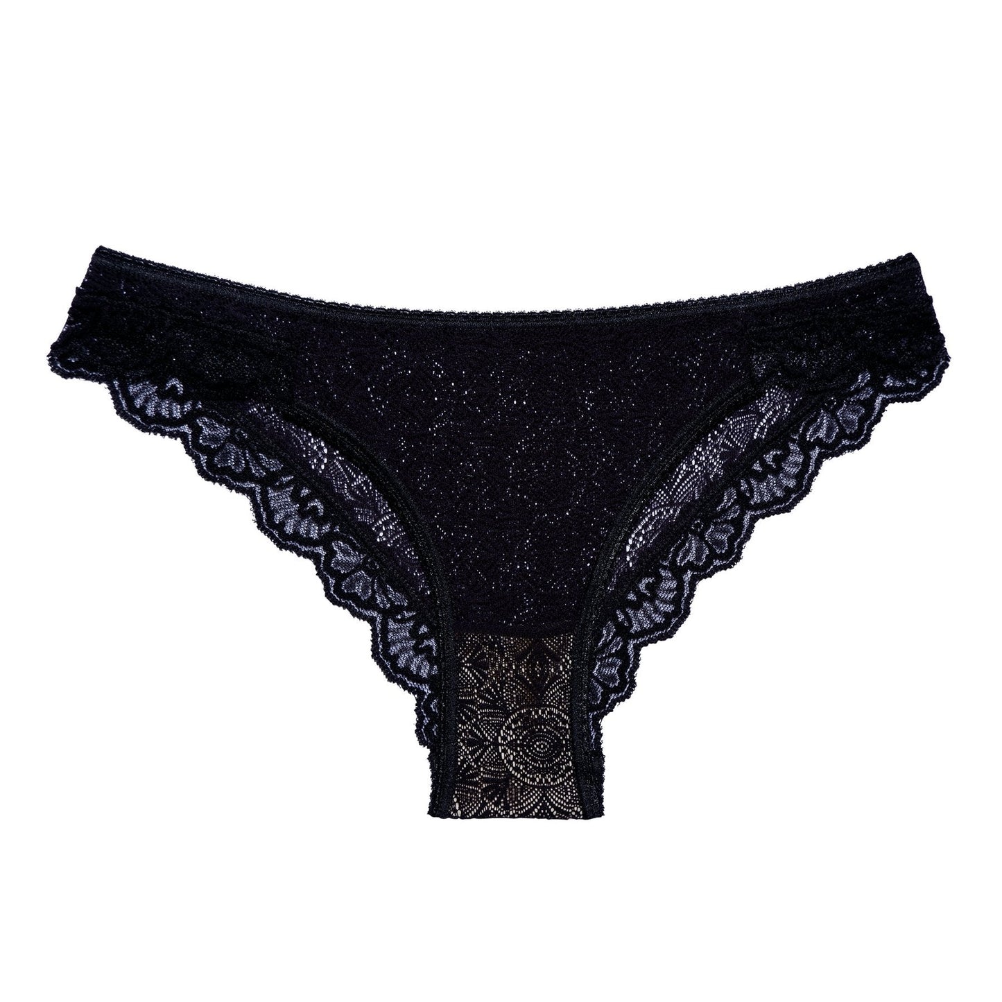 Culotte noire en dentelle recyclée - fabienne
