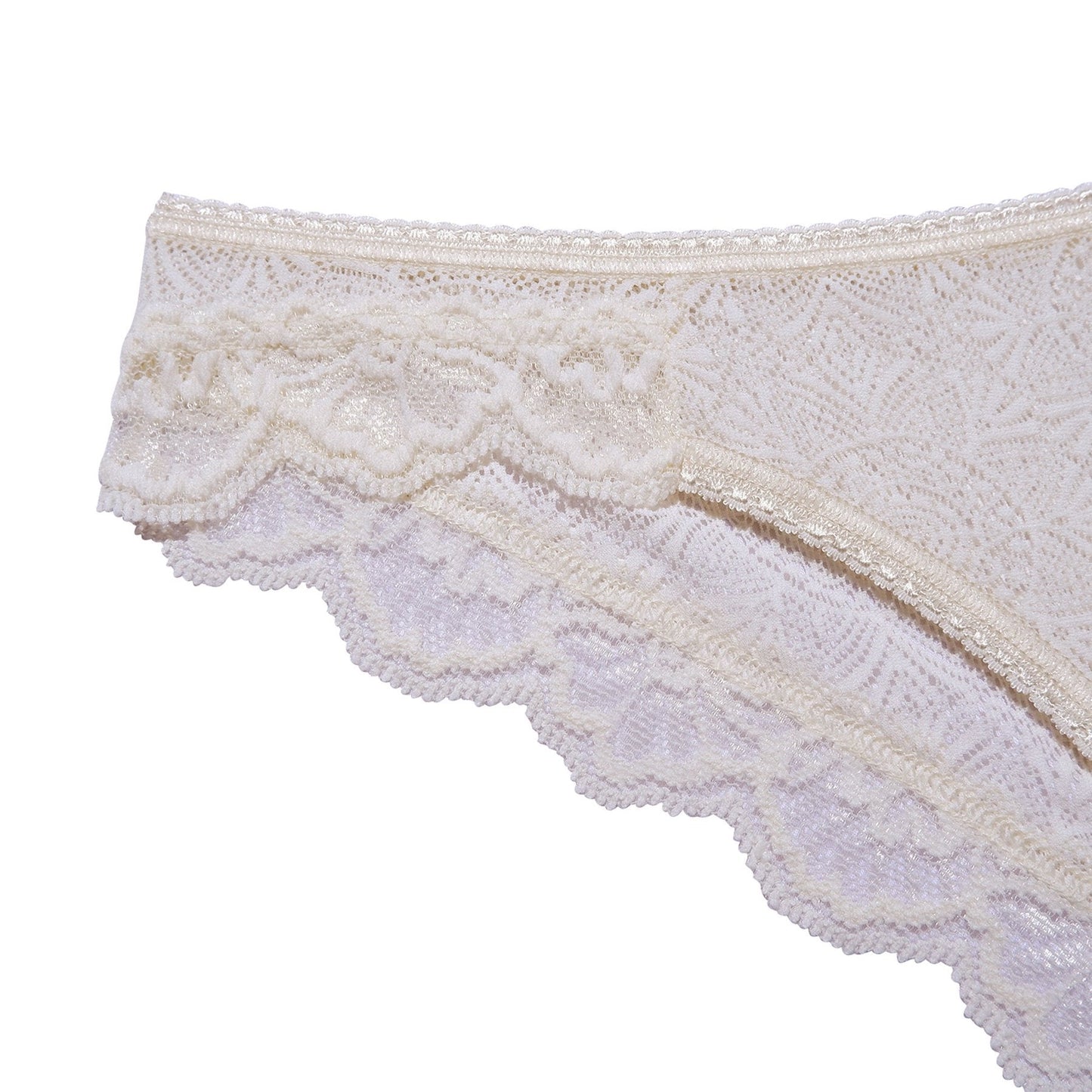 Culotte blanche en dentelle recyclée - Fabienne