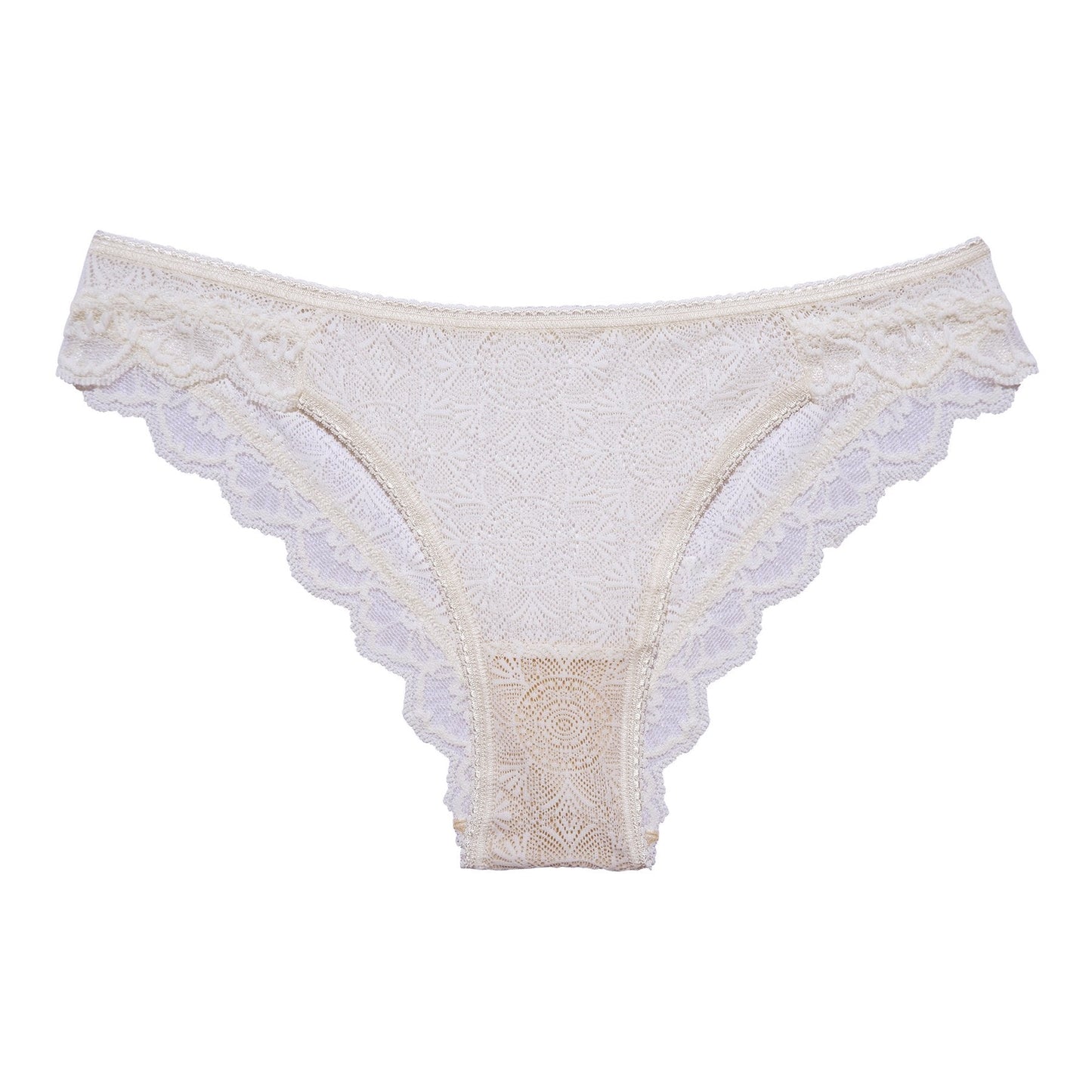 Culotte blanche en dentelle recyclée - Fabienne