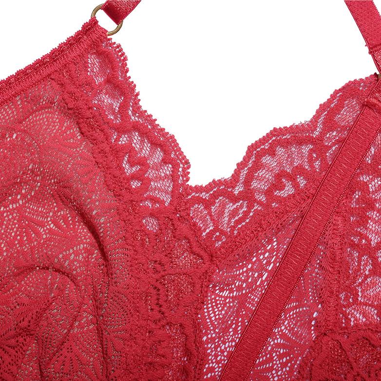 Soutien-gorge rouge dentelle en recyclé - fabienne