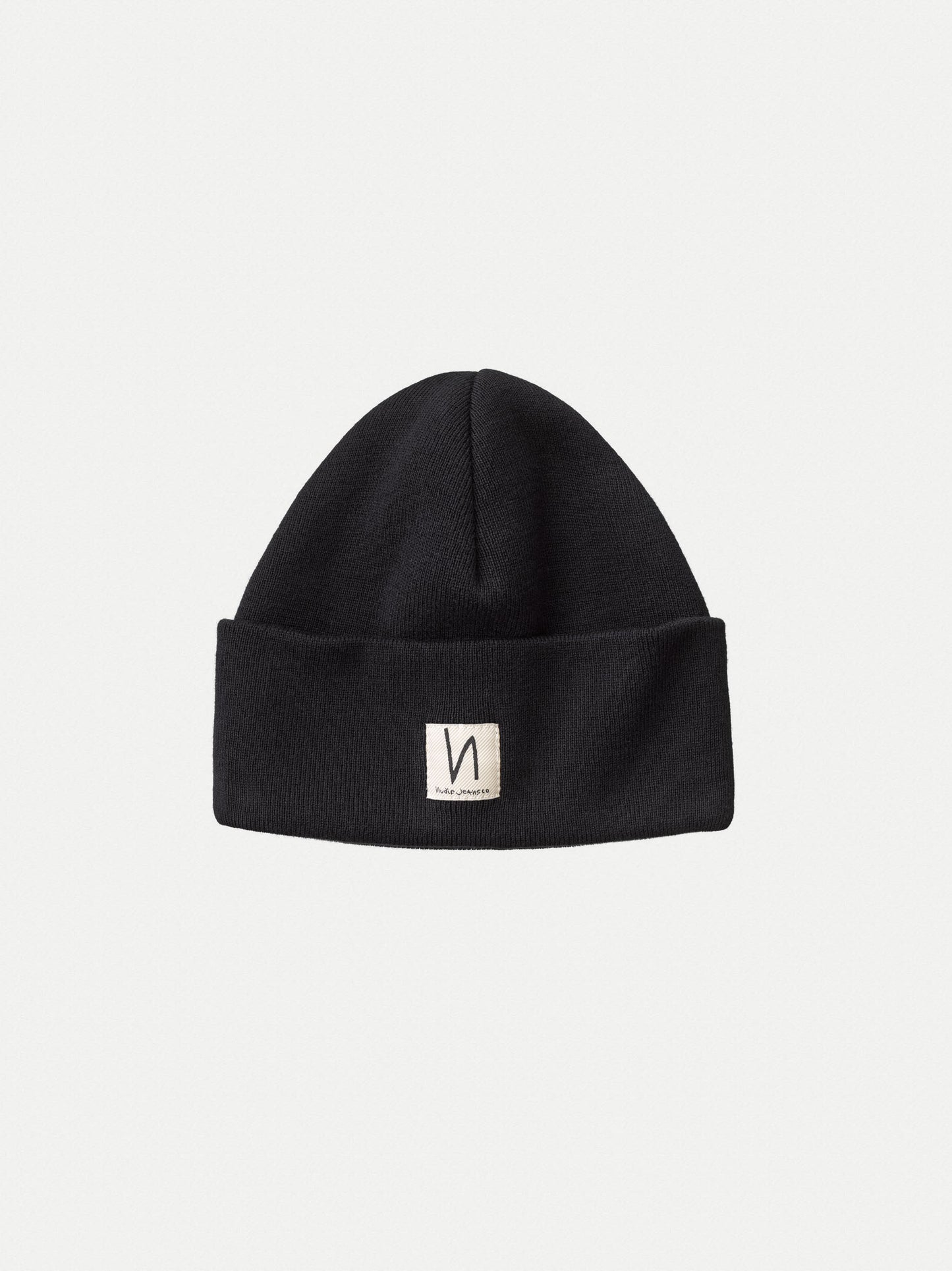 Bonnet noir en coton bio - Falksson Beanie black