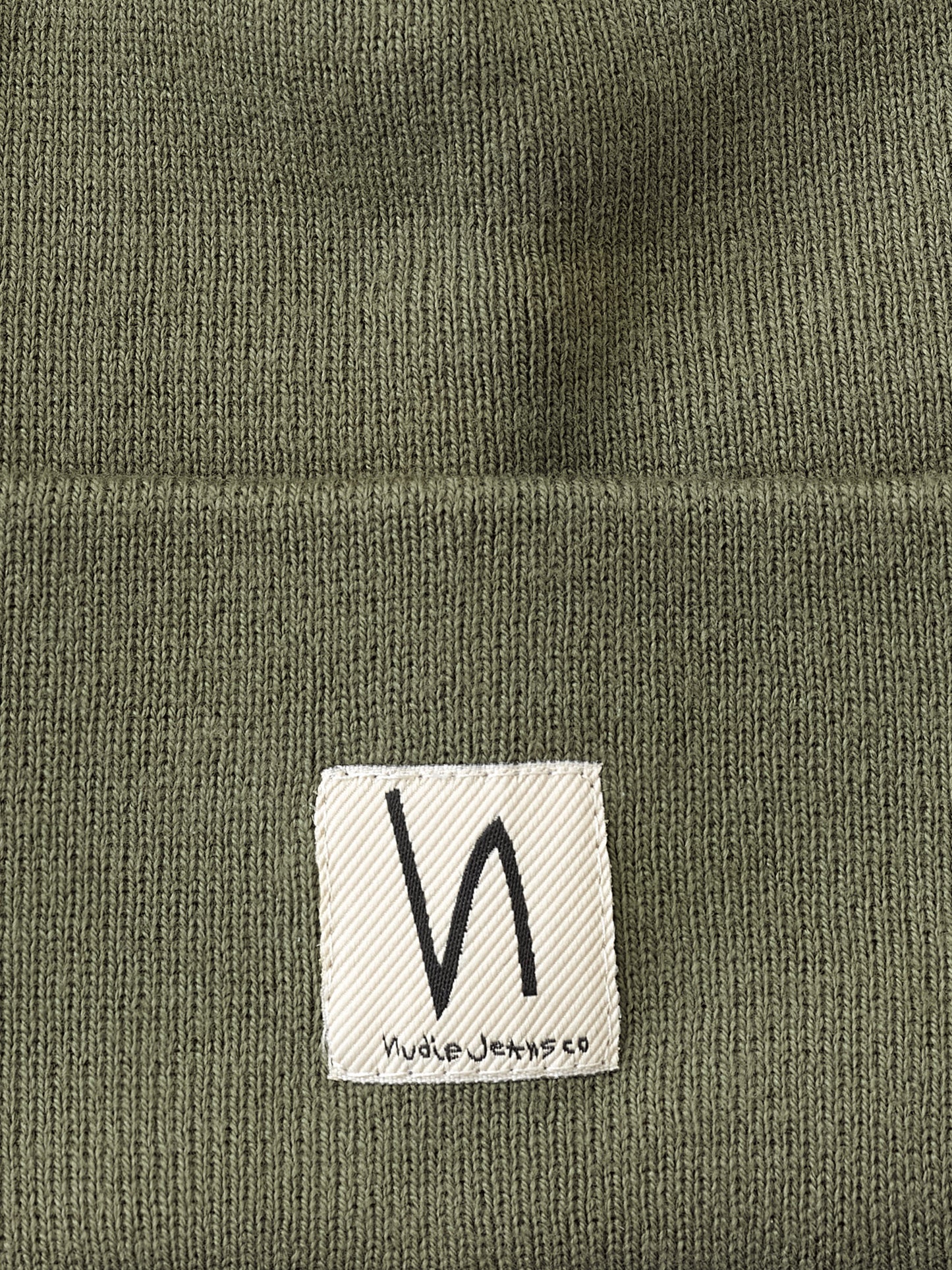 Bonnet kaki en coton bio - Falksson Beanie faded green