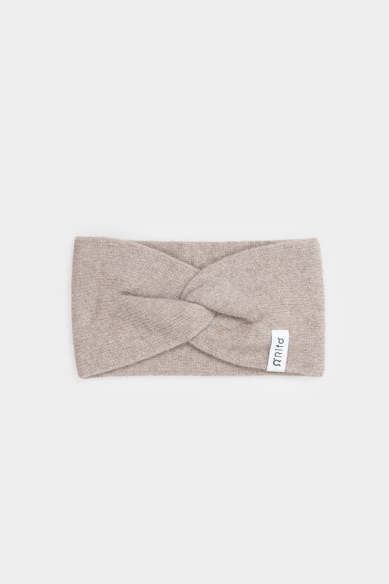 Bandeau en cachemire recyclé | beige "fascia nadia - beige sabbia"