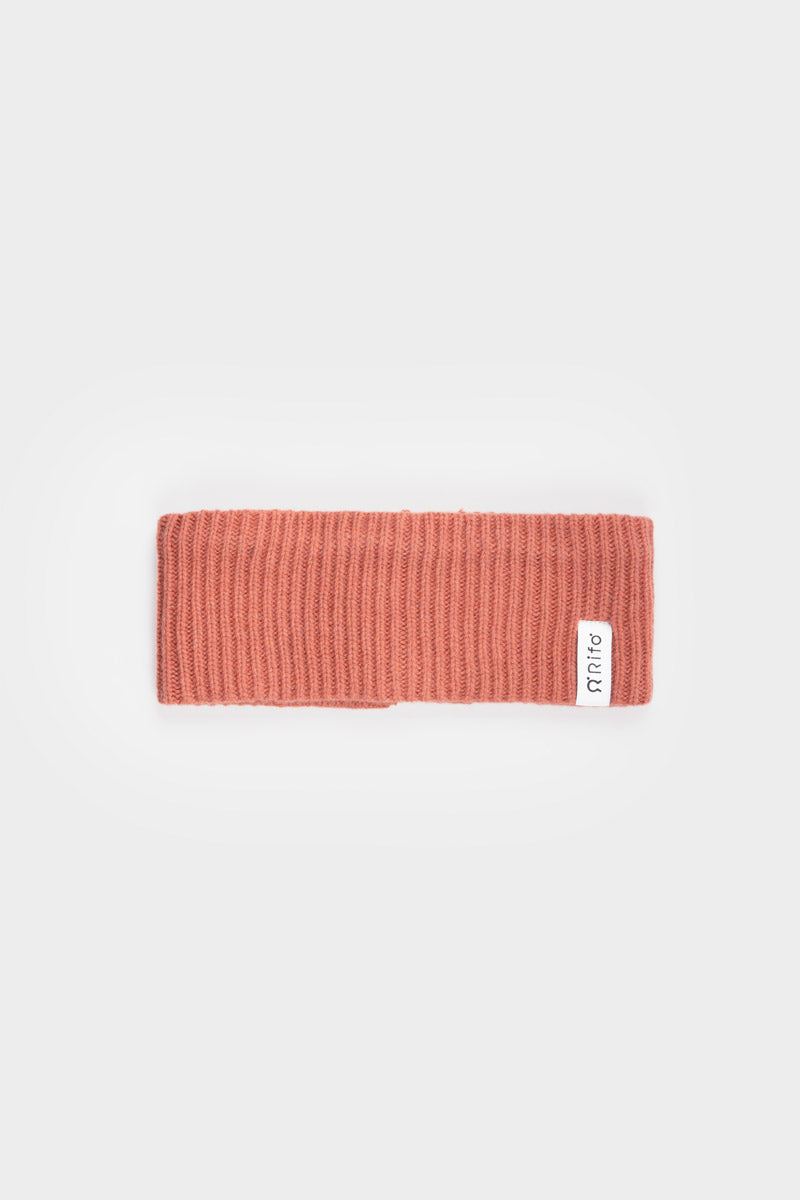 Bandeau en cachemire recyclé | rose "fascia lara - rosa pompelmo"