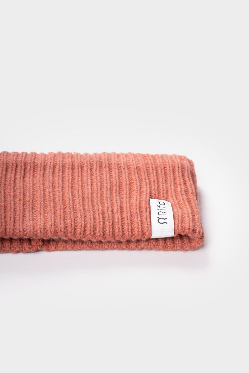 Bandeau en cachemire recyclé | rose "fascia lara - rosa pompelmo"
