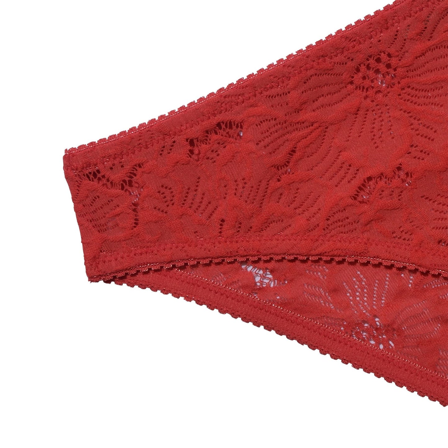 Culotte rouge en dentelle recyclée - feline