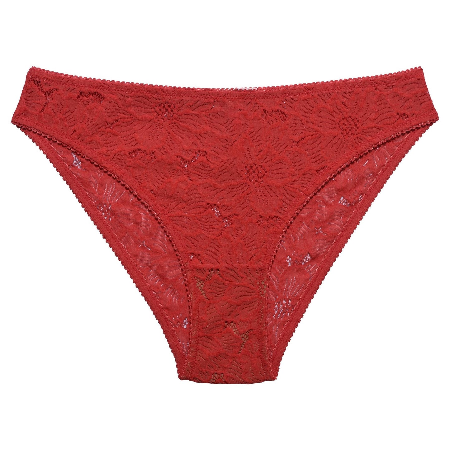 Culotte rouge en dentelle recyclée - feline