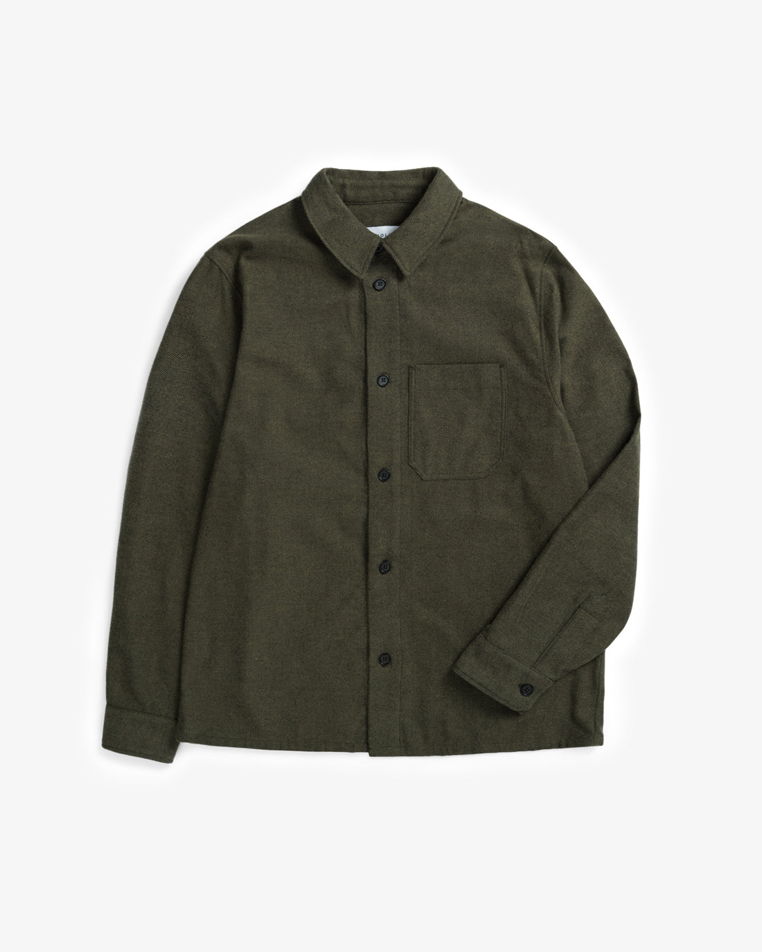 Chemise flanelle en coton bio | vert "flannel casual shirt - moss green"