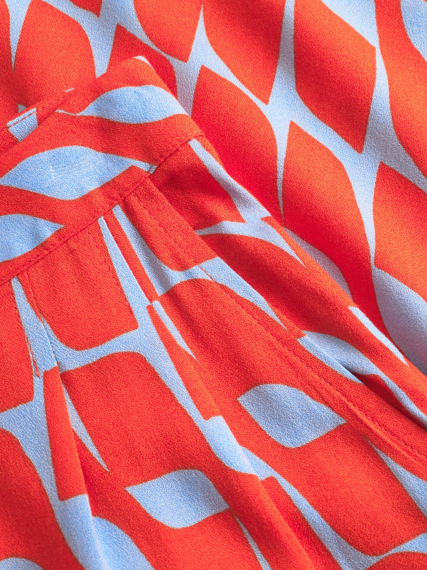 Pantalon ample en ecovero | multicolore "Floating flare palazzo trousers - red"