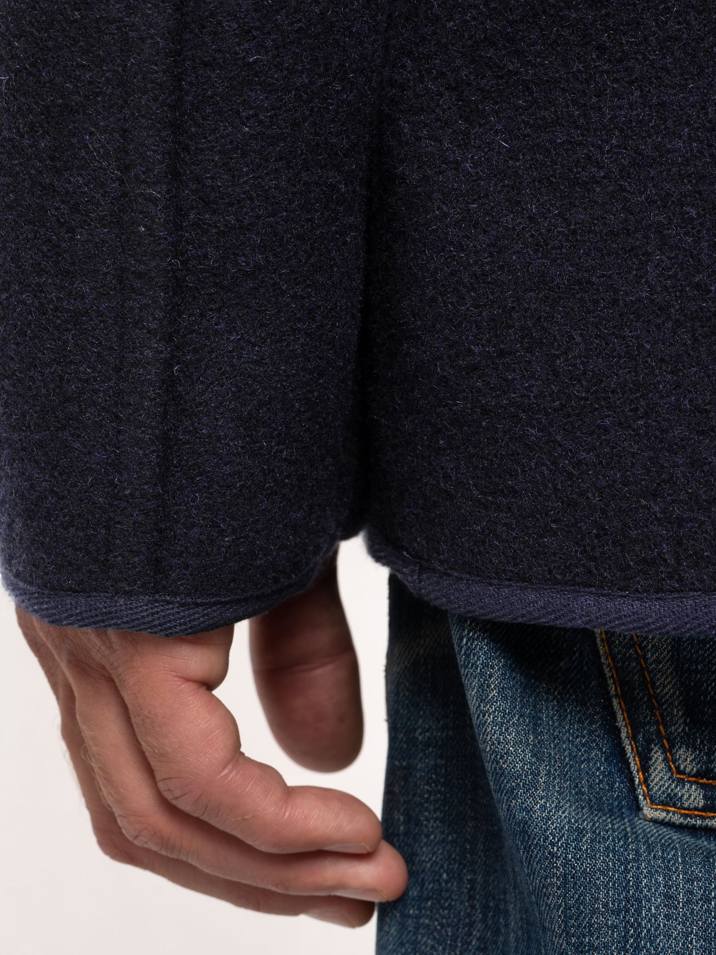 Veste marine en laine recyclée - Fred Cloth Jacket Navy - navy