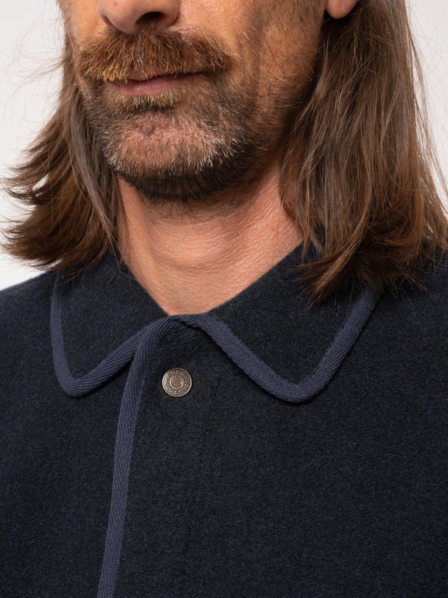 Veste marine en laine recyclée - Fred Cloth Jacket Navy - navy