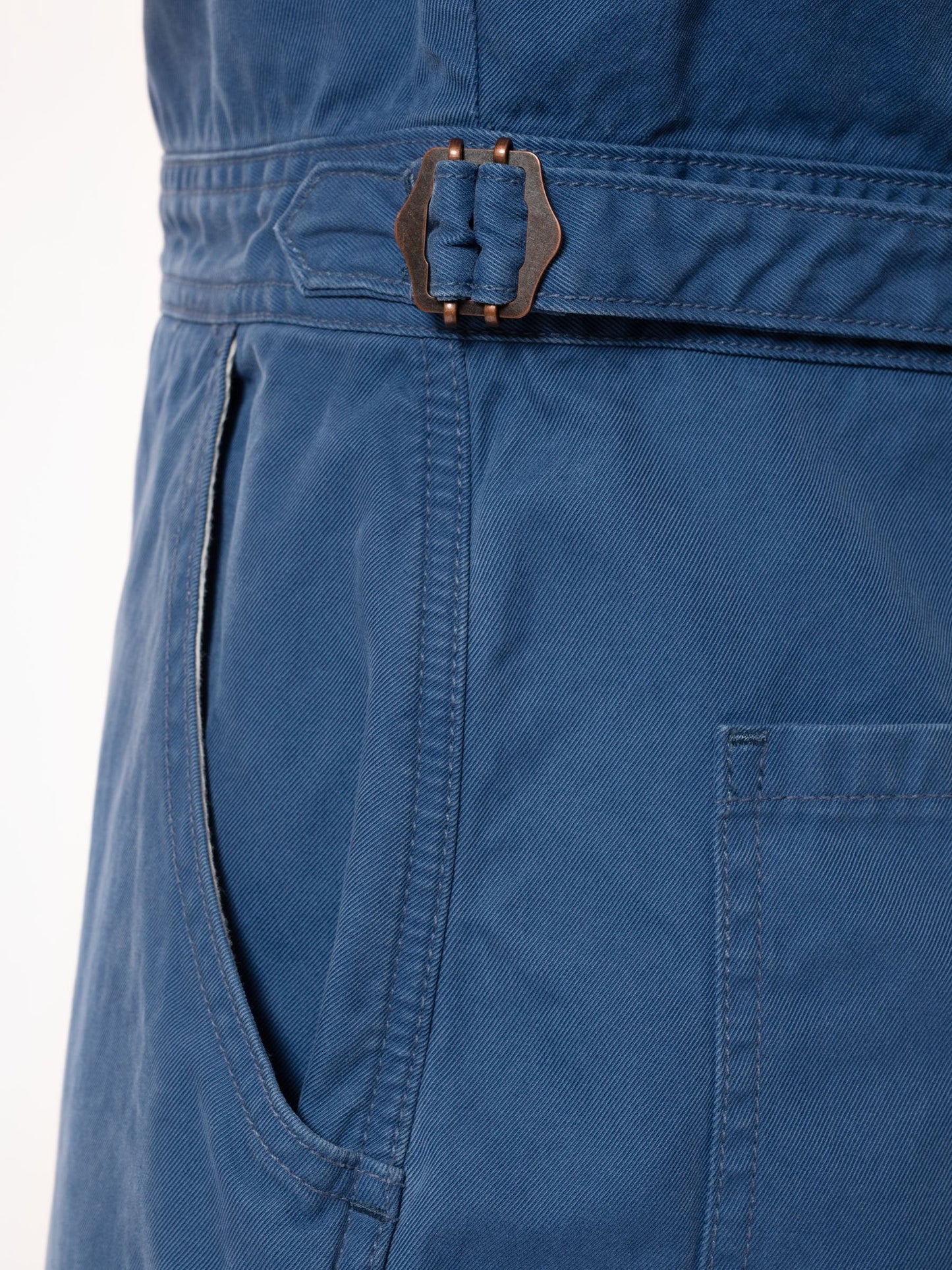 Combinaison style workwear bleue en coton bio - freya boiler suit french twill denim